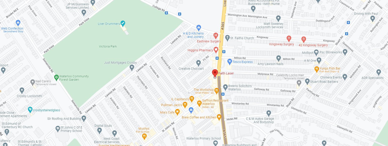 Faith Laser Location Map